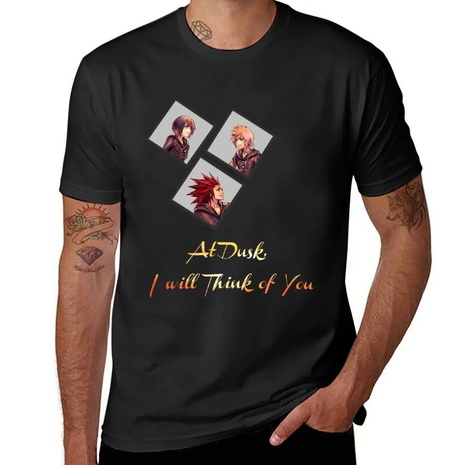 

New At Dusk, I will Think of You T-Shirt Anime t-shirt cat shirts mens cotton t shirts