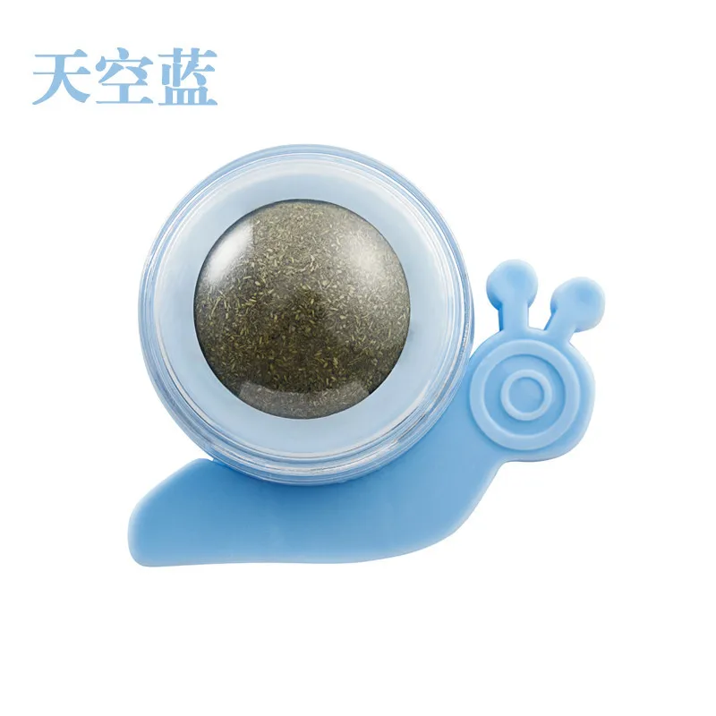 2021 New Crab Catnip Ball Pure Natural Mint Leaf Rotating Interactive Cat Toy Self-Adhesive Catnip Teeth Cleaning Edible Ball 