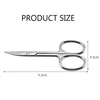 1 Pcs Stainless Steel Eyebrow Trimmer Dermaplaning Tool Professional Curved Head Makeup Scissors Tools 6