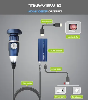 Portable 1080P Endoscope Camera, HDMI/USB Dual Mode for ENT/Arthroscopy/Veterinary Surgery, Support Android/PC/Monitor 1