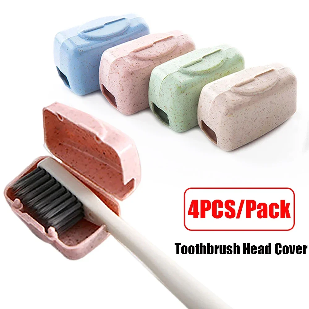 4Pcs/set Mini Toothbrush Head Cover Portable Tooth Brush Holder Cap For Outdoor Travel Household Bathroom Organizer Accessories
