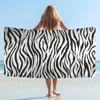 Black White Print Zebra Big Microfiber Beach Towels Quick Dry Towel Sand Beach Towels Pool Towel For Travel Swim Pool Yoga 3