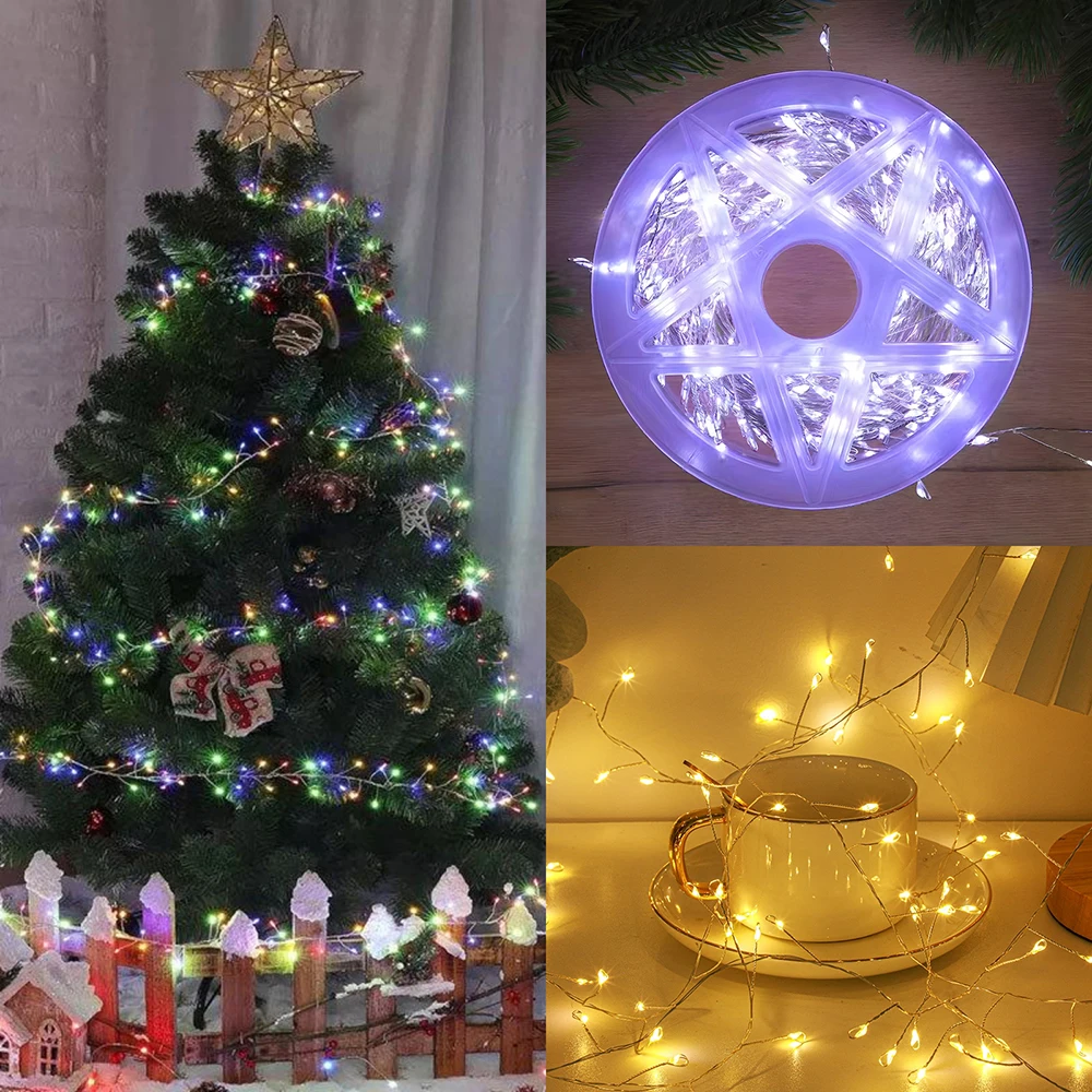 1.5m 3m 6m 9m LED Fairy Lights with 13key Remote Control USB Battery 5V DC Powered Firecracker Weaving String for Home Decor