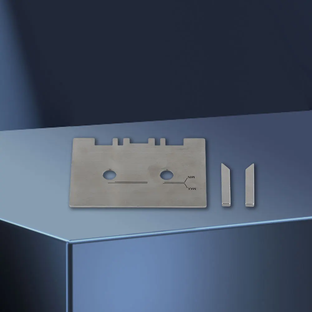 Cassette Cauge Set Mechanical Alignment Metal Guide Set with 2pcs Check Bar Aluminum Alloy Easy To Install Sliver