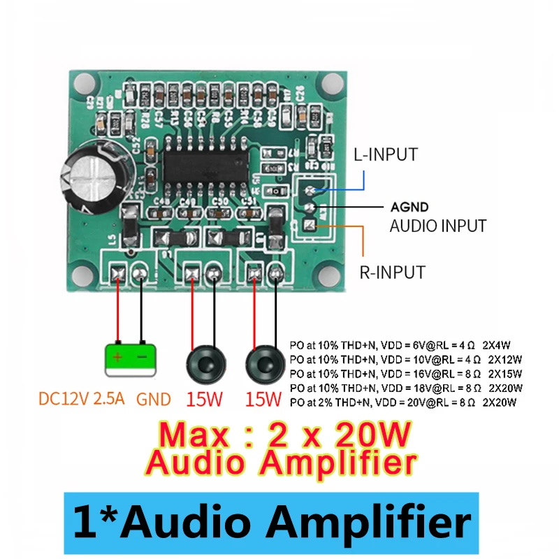 sandisk mp3 player 9V 12V Bluetooth 5.0 MP3 Decoding Board with Mic Digital AMP HiFi Stereo 20W Amplifier Module AUX USB FM  Handsfree For Speaker sandisk mp3 player MP3 Players