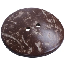 

20Pcs Coconut Shell Buttons Sewing Scrapbooking Brown Round 2 Holes 5Cm Dia