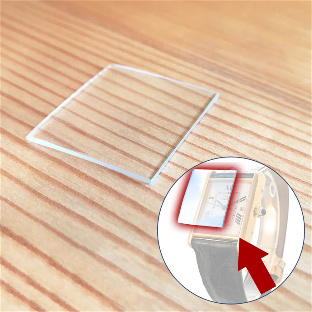 Vetro Cristallo Punterie A Cupola Singola Per Orologio Cartier Jumbo Tank Vermeil Sterling