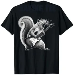 Rock N Roll Otter & Squirrel Graphic Music Tee - XXXL (Squirrel - Black)