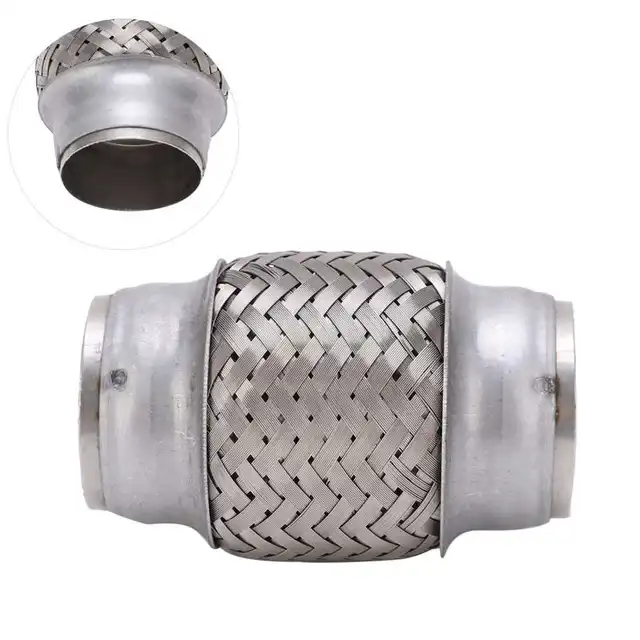 Car Woven Exhaust Flexible Pipe Coupling 1.75x4.1in Stainless