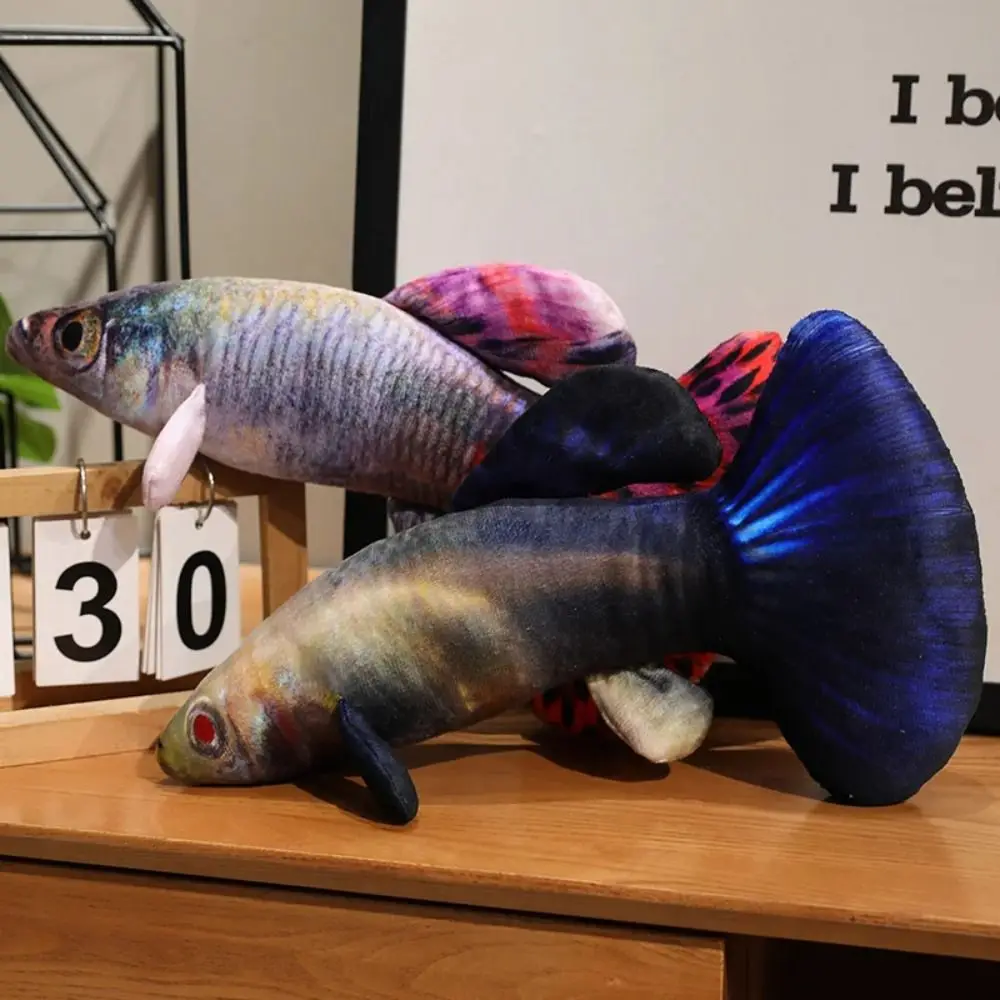 Stuffed Animal Simulated Guppy Plush Toys Hugging Pillows Cartoon Cartoon Fish Stuffed Doll Soft 35/55cm Fish Anime Pillow Dolls