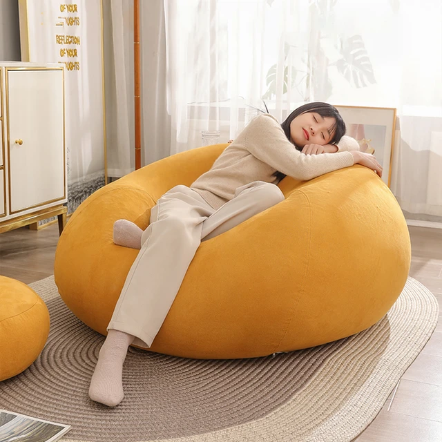 Bean Bag Puffs Sofa Lazy Bedroom Single Filling Relaxing Bean Bag