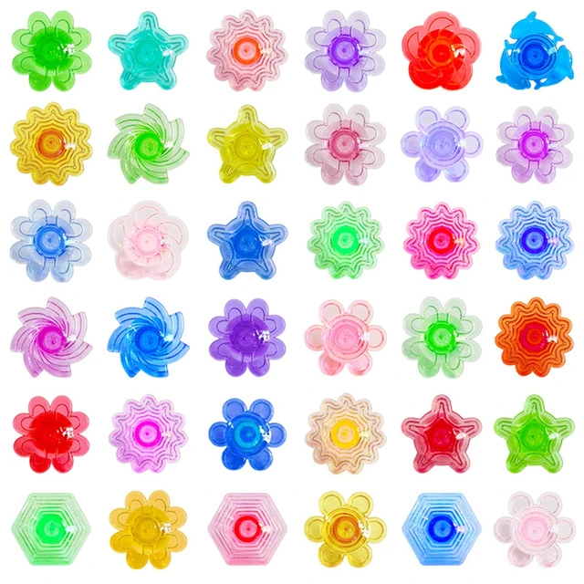 20Pcs Colorful Acrylic Rotating Gyroscopes for Fun Decompression Fidget Tops for Party Favors Birthdays Parties Family Playtime 4