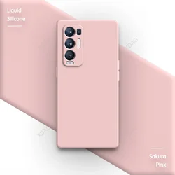 Premium Shockproof Liquid Silicone Phone Case with Lens Protection for 6.55 Devices - Square Design (Sakura Pink)