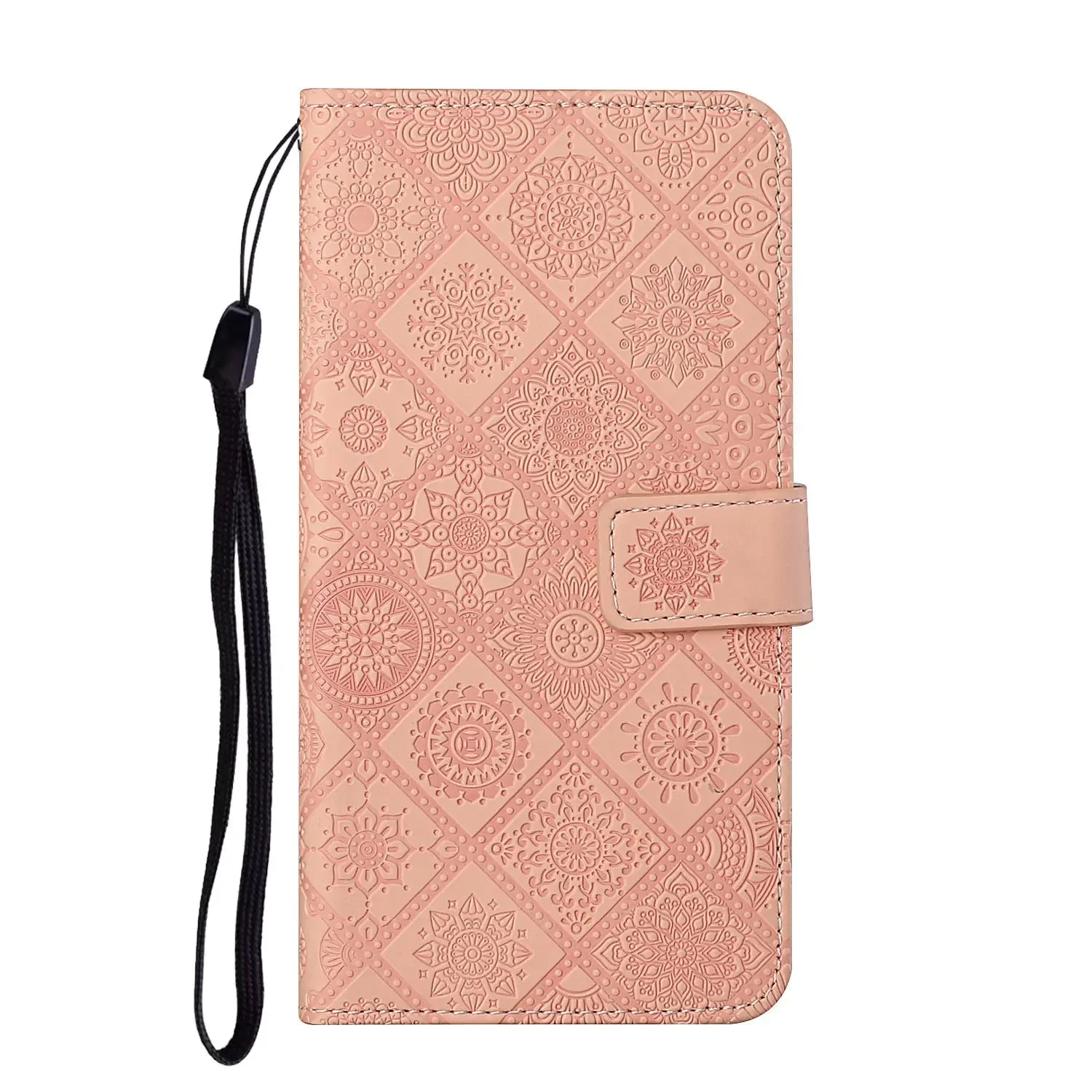 Ethnic Style Leather Flip Stand Wallet Case Cover