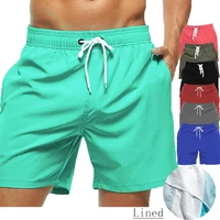 Men's Swimming Shorts Quick Dry Drawstring Elastic Waist Design Surfing Water Sports Beach Swimming Shorts Summer 1