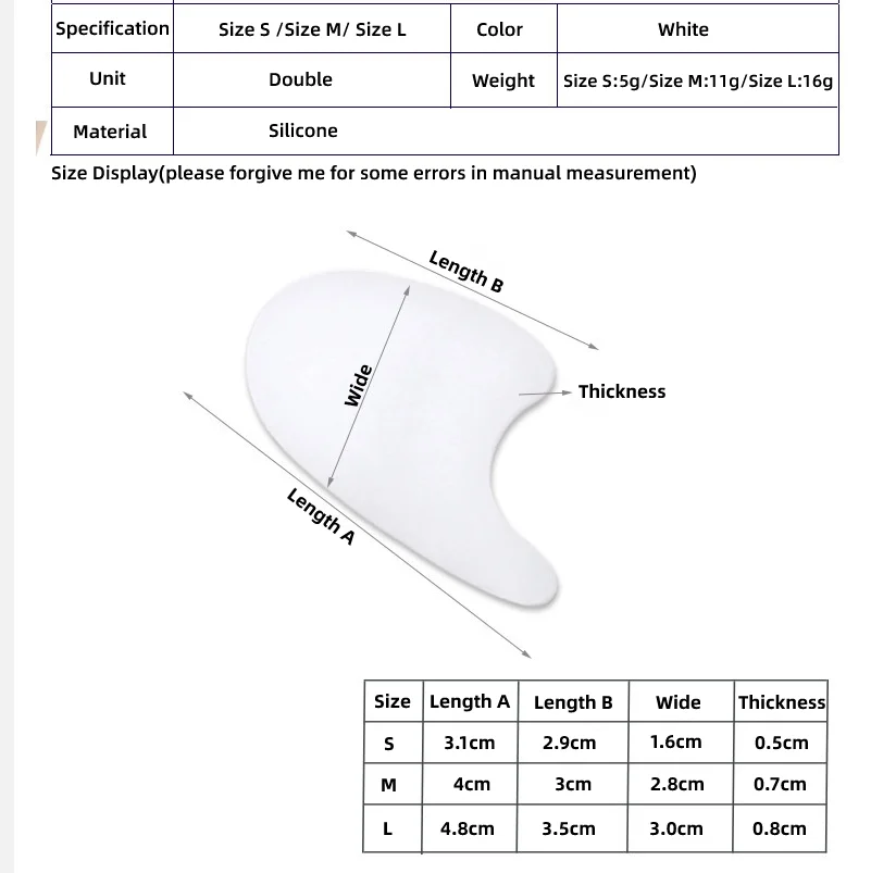 Toe Separators Toe Spreader Toe Corrector Finger Toe Separator Toe Protectors Silicone 2Pcs=1Pair