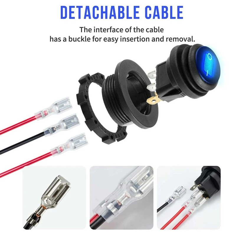 Car Modification Switch 12V Car Charger Panel Combination Switch Rocker Charger Combination