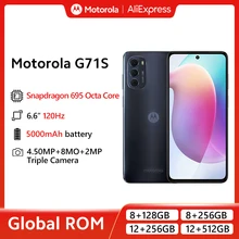Global ROM Motorola Moto G71S 5G Smartphone 8GB 128GB Snapdragon 695 Mobile Phone 6.6'' 120Hz AMOLED Screen 50MP Triple Camera
