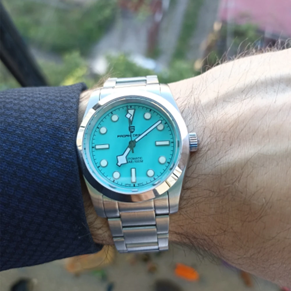 36MM Snowflake Pointer Mechanical Men Wristwatches Luxury Sapphire Glass NH35 Movement Automatic Watch for Men mechanical watch