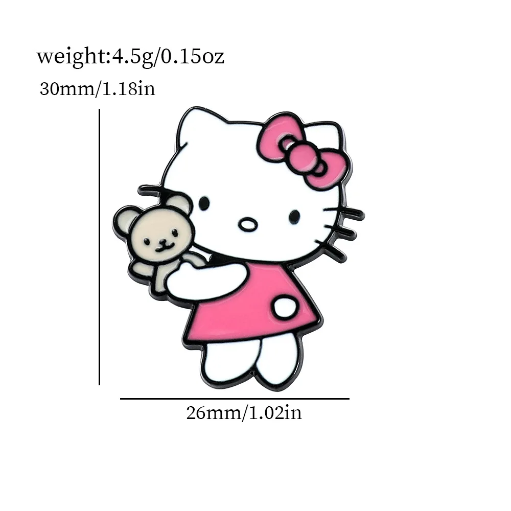 Sanrio Hello Kitty Cute Kit Cat Lapel Pins for Backpacks Brooches for Women  Enamel Pin Gift Fashion Jewelry Accessories - AliExpress