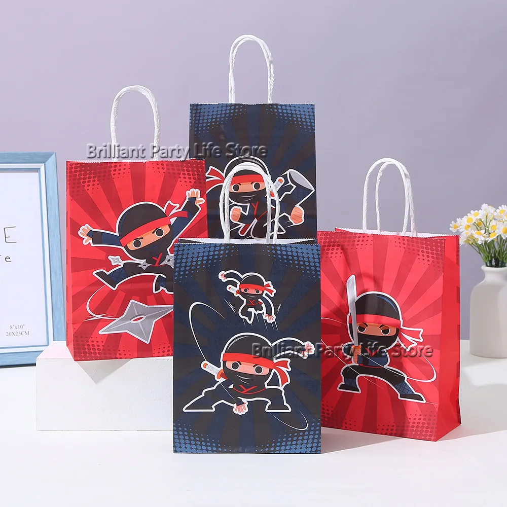12/6pcs Mask Hero Theme Birthday Party Decoration Kids Favors Birthday Party Decoration Paper Box Thanks Candy Gift Bags Supply