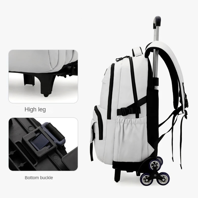 School Bag with wheels Rolling Backpack for boy Kids Student Wheeled Backpack Trolley School Bag Travel Trolley backpack Luggage