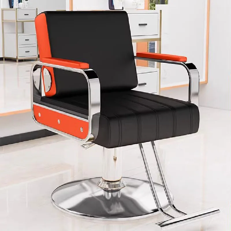 Luxury Styling ReclinerBarber Chair Reception Hydraulic Facial Adjustable Chairs Hair Cutting Silla De Barbero Salon Furniture