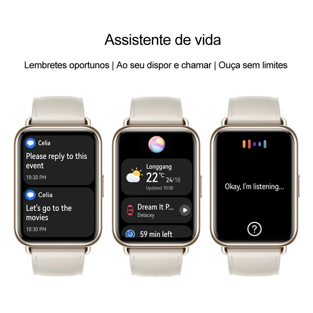 Jam tangan HUAWEI FIT jam tangan pintar inci, tampilan