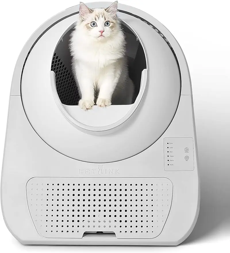 

Самоочищающийся кошачий наполнитель CATLINK, автоматический, удаление двойного запаха, Роботизированный наполнитель для кошек от 3,5 до 22 фунтов