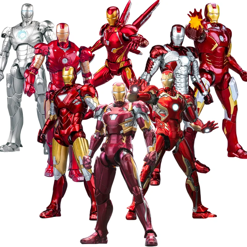 1/12 Original FondJoy Iron Man Tony Stark Legend Action Figure MK45 MK46 MK50 MK4 DIY Baustein Spielzeug Sammlung Anime Modell