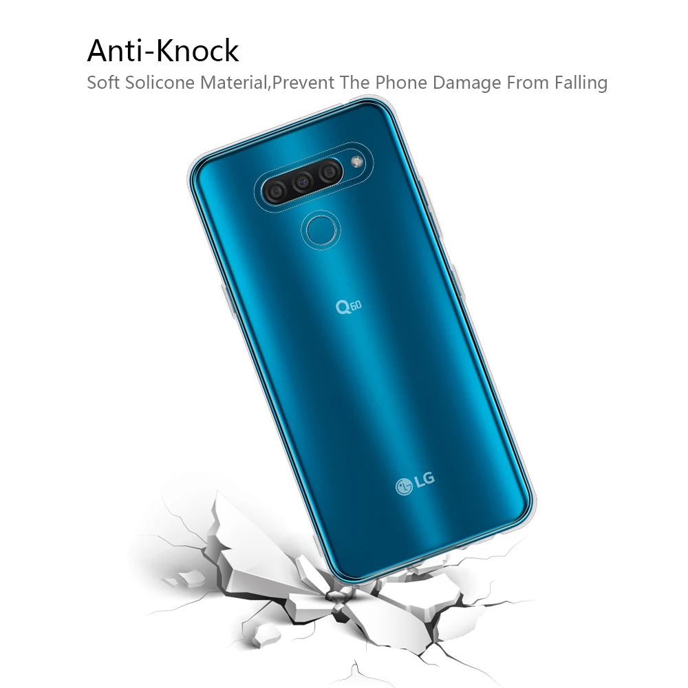 AquaFlex Transparent Anti-Shock Clear Case Slim Cover for LG K51, Reflect, Q51