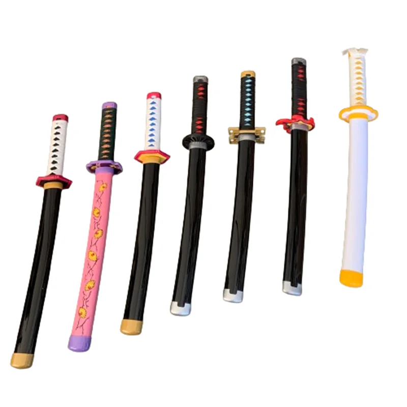 Neuestes Cosplay Iguro Obanai Anime Bambus 24-Zoll Katana Schwert Rollenspiel 60cm Modell – Detail 3
