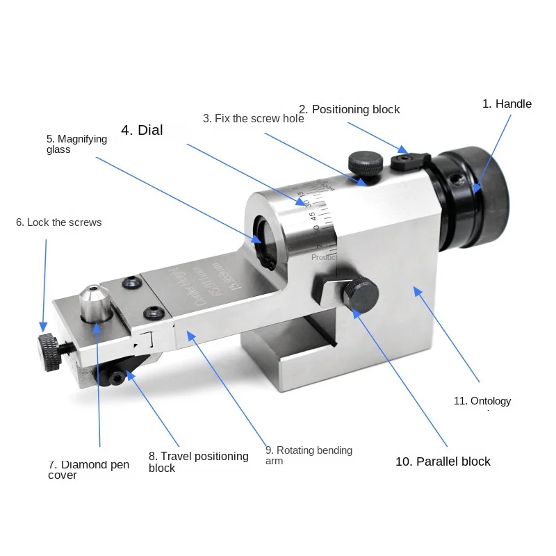 KT50 Perspective Grinding Wheel Dresser Visual Optical Radius Angle Dresser 0.01 5