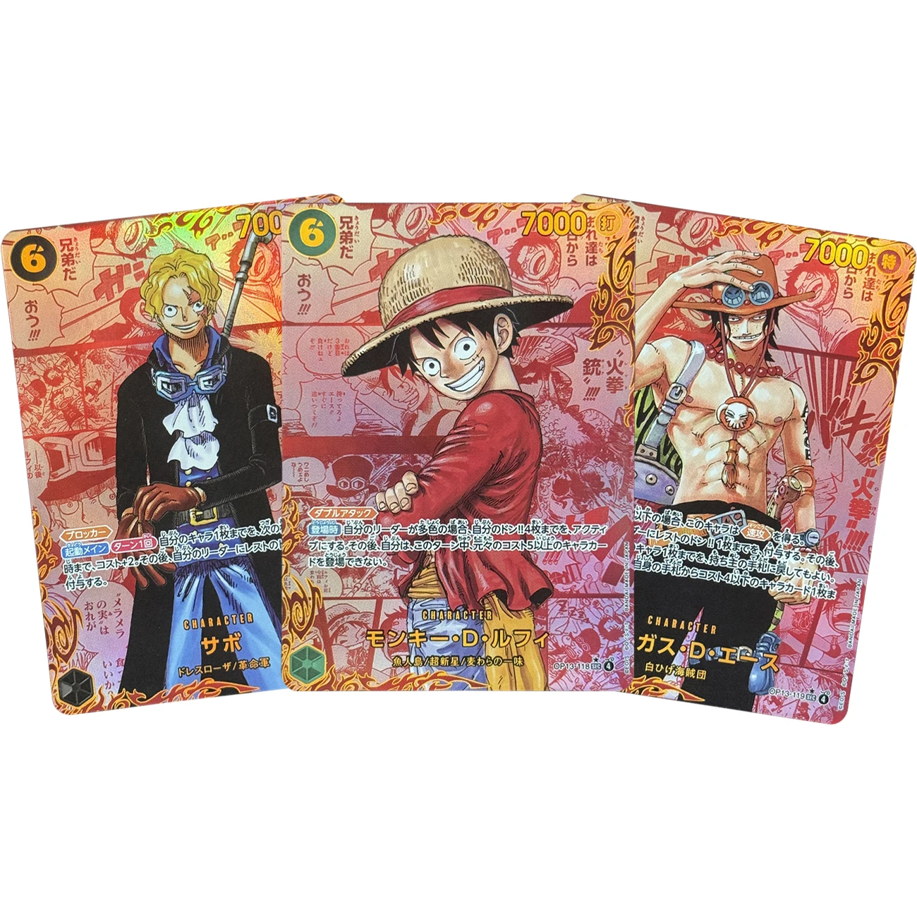 3Pack DIY 2025 One Piece Card OP13 Japanese Red Manga Alternate