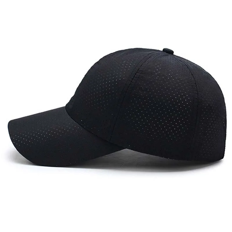 Summer Baseball Cap Solid Thin Mesh Portable Quick Dry Breathable Sun Hat Women Men Golf Tennis Running Hiking Camping Sports Sun Hats Baseball Caps Golf Caps