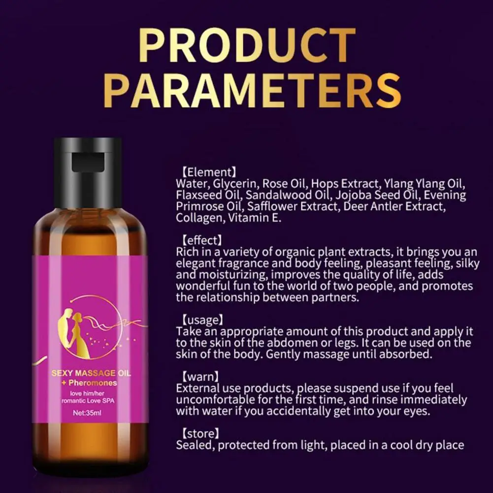 Massage Oil Natural Pheromone SPA Skin Moisturing Care Oil Nourishing Body Serum Essential Smoothing massage oil