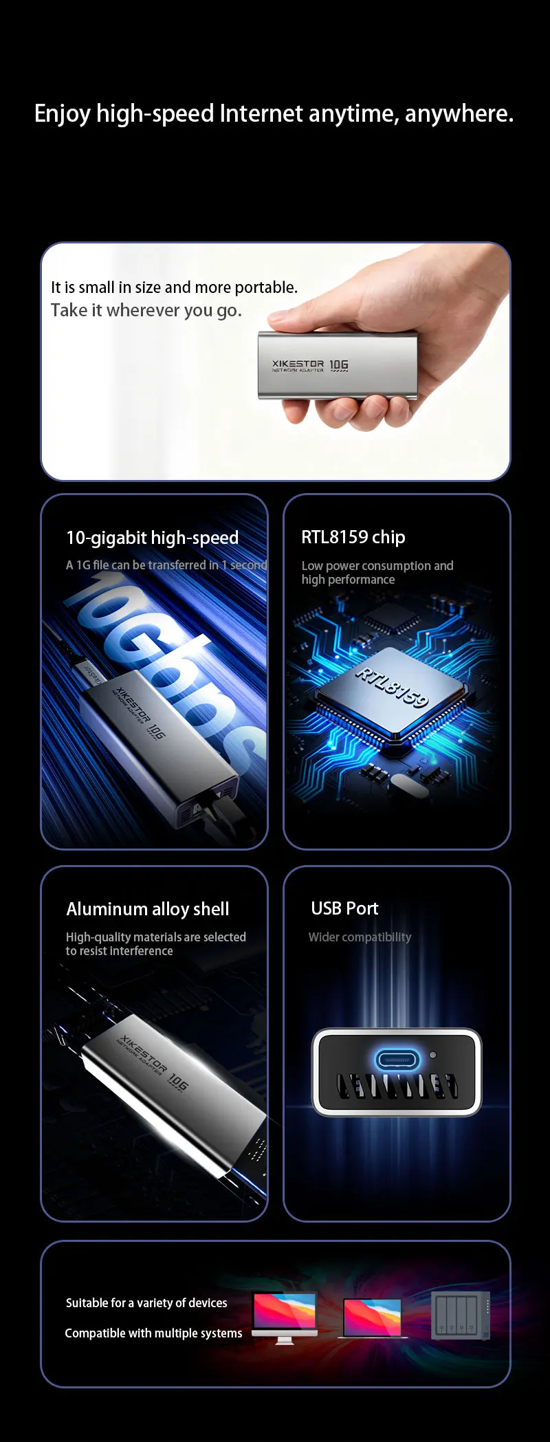Adapter connected to laptop