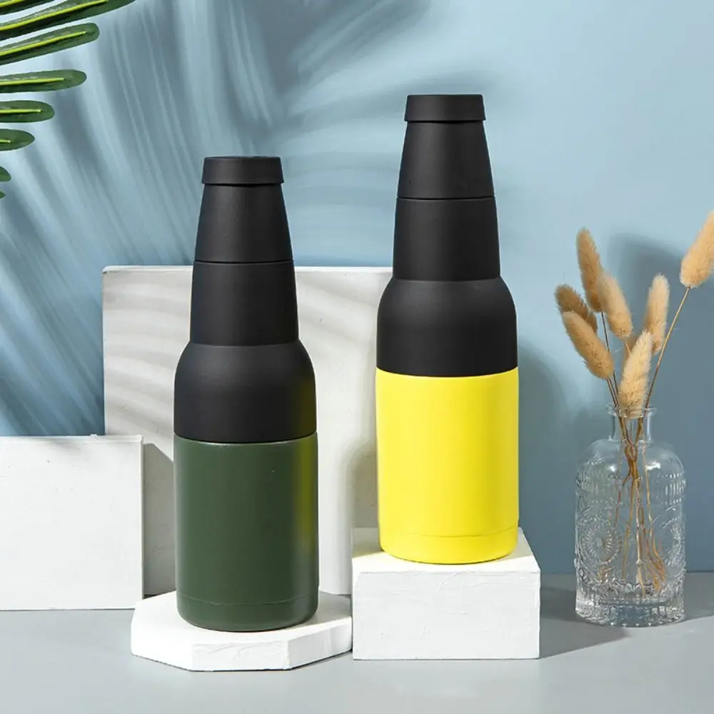 3 in 1 Stainless Steel Beer Bottle Cooler Double Wall Vacuum Beer Bottle Insulators Holder 12oz Insulated