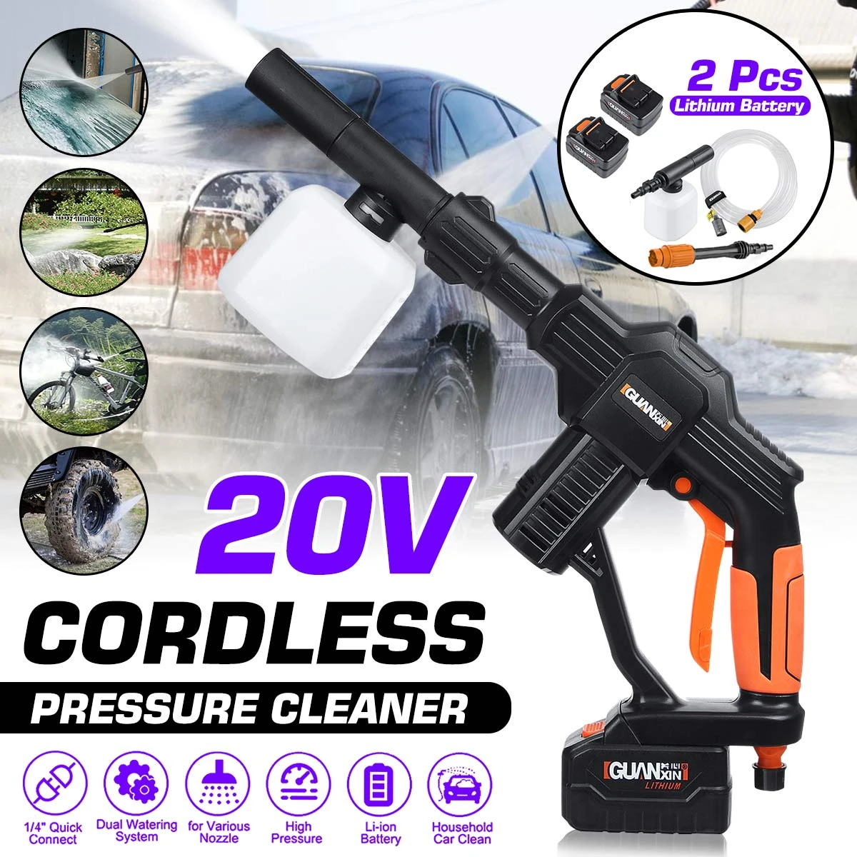 NEW 60Bar Cordless High Pressure Car Washer Spray Water Gun Portable Car Wash Pressure Cleaner Cleaning Machine car washing tools