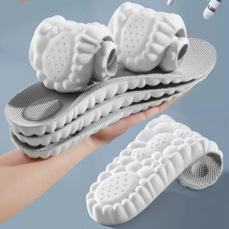 Soft Latex Sport Insoles High Elasticity Shoe Pads Breathable Deodorant Shock Absorption Cushion Arch Support Insole Men Women orthopedic insoles,shoe inserts
