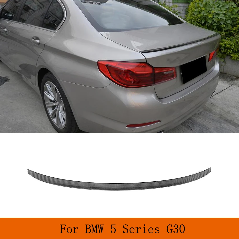 

Car Rear Trunk Boot Lip Carbon Fiber Wing Spoiler for BMW 5 Series G30 530i 540i F90 M5 Sedan 4-Door 2017-2022 Highkick Wing