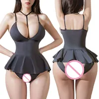 Robe de poupée Sexy pour femme, tenue érotique, soutien-gorge Push Up, sous-vêtements sans entrejambe, chemise de nuit, épaules dénudées, sous-vêtements Porno 1