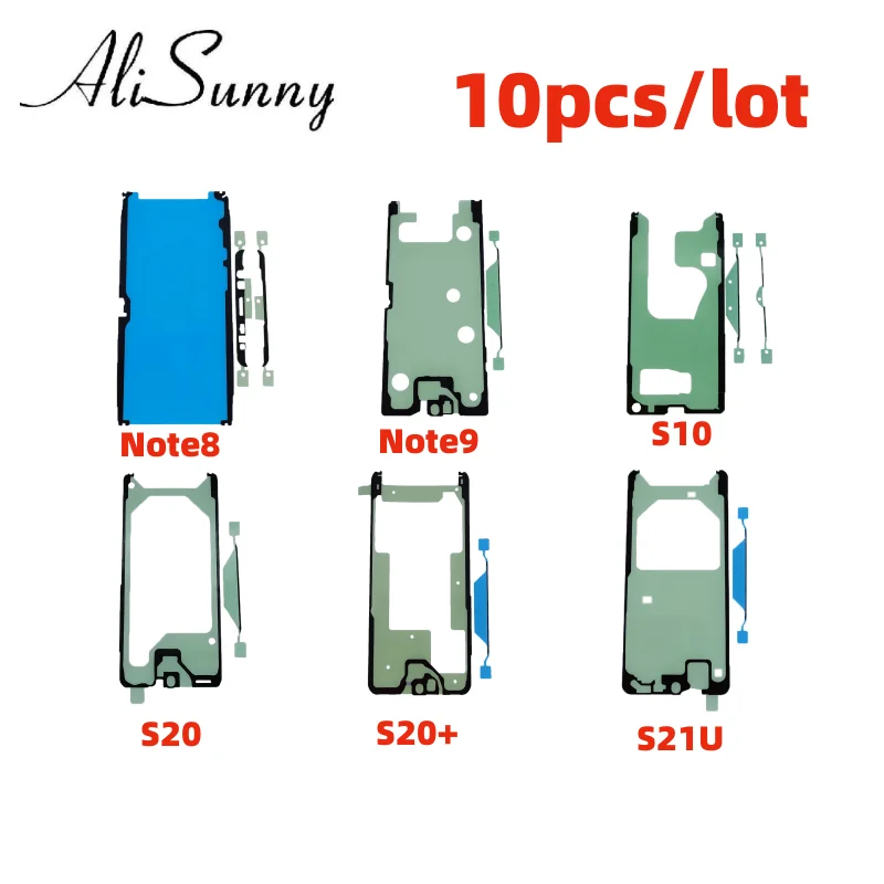 10pcs LCD 화면 전면 씰 방수 스티커 삼성 참고 8 20U S10 S10 + S2..