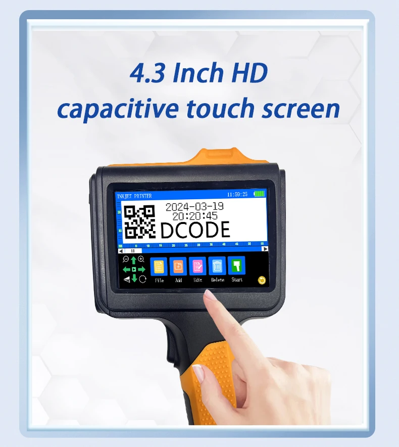 1790PLUS 12.7mm Handheld Printer Text QR Barcode Batch Number Logo Date Label Pr