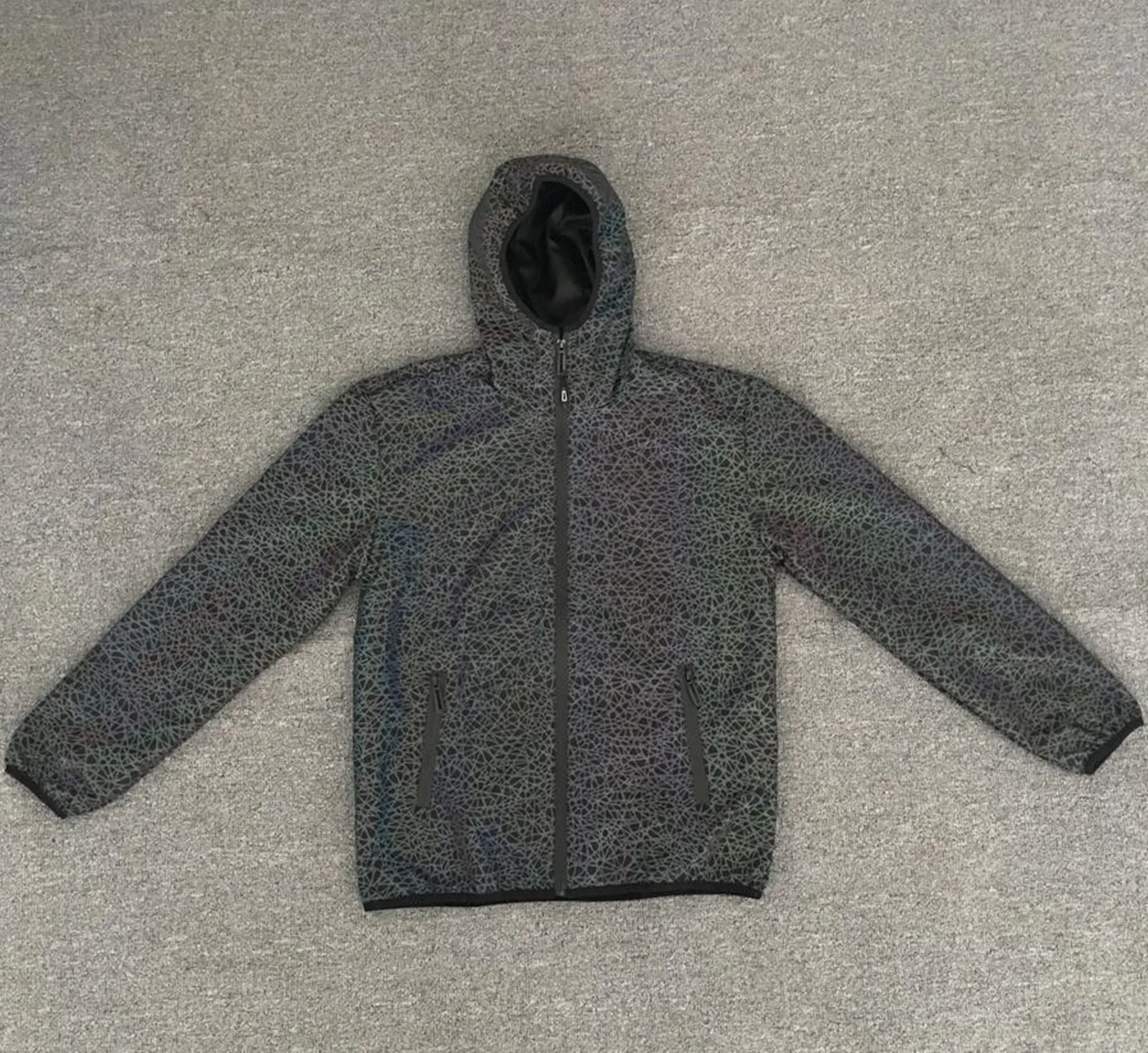 Holographic Reflective Hooded Windbreaker Jacket 12