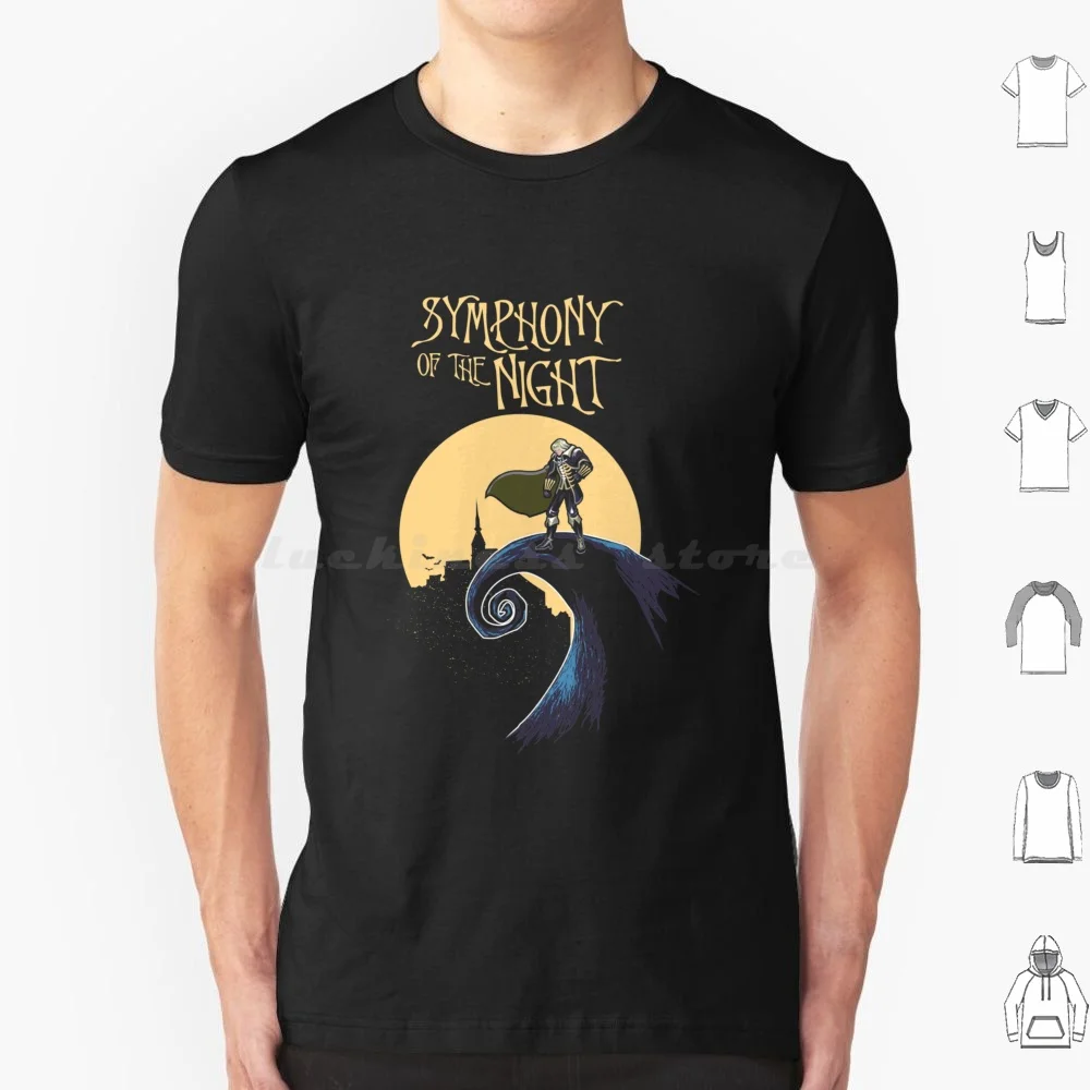 Symphony Of The Night T Shirt 6Xl Cotton Cool Tee Castlevania Dracula Alucard Belmont Vampire Rottle Belmont Retro Castlevania