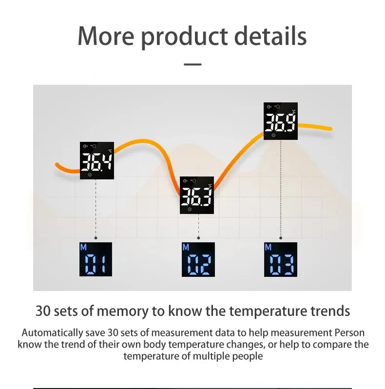 Forehead Thermometer CONTEC Digital Infrared LED Non-Contact Temperature Measurement Adult