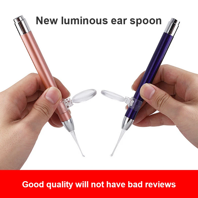 Luminous Ear Spoon With Light Visible Children Digging Earwax Endoscope Ear Spoon Borescope Inspection Mini Camera Otoscope indoor wireless security camera