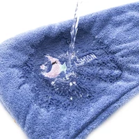 Magic Microfiber Shower Cap Embroidery Towel Bath Hats Dry Hair Cap Quick Drying Soft for Lady Turban Head 6