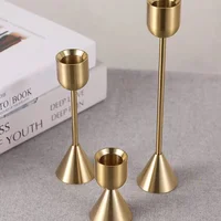 Luxury Golden Color Metal Candle Holders Candlestick Wedding Table Candle Stand New Year Bar Party Candelabra Home Decorations